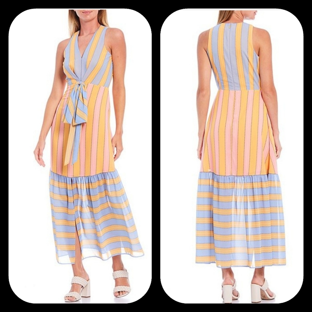 NWT Sachin & Babi Dale Striped V-Neck Sleeveless T